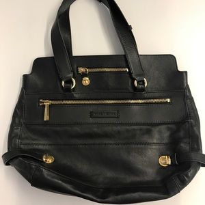 Marc Jacobs black leather satchel